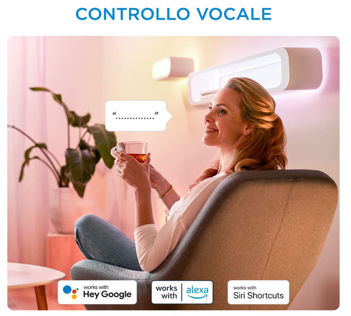 Sina cu Spot-uri Wi-Fi WiZ Smart Imageo, lumină albă sau colorată reglabilă, 3x5W, 3 puncte de lumină, alb, tehnologie SpaceSense, control vocal (Alexa, Apple HomeKit, Google Home) [5]