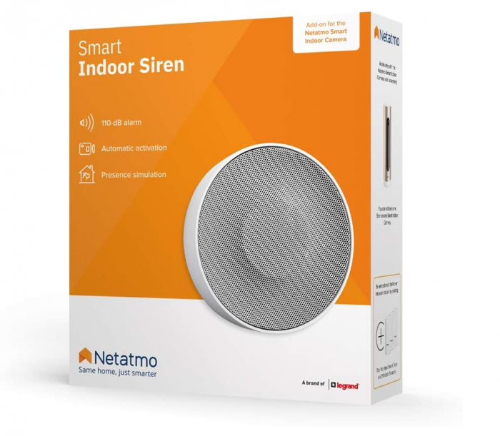 Sirena inteligentă de interior Netatmo NIS01-IT, fără fir, Wi-Fi, 110 dB [5]