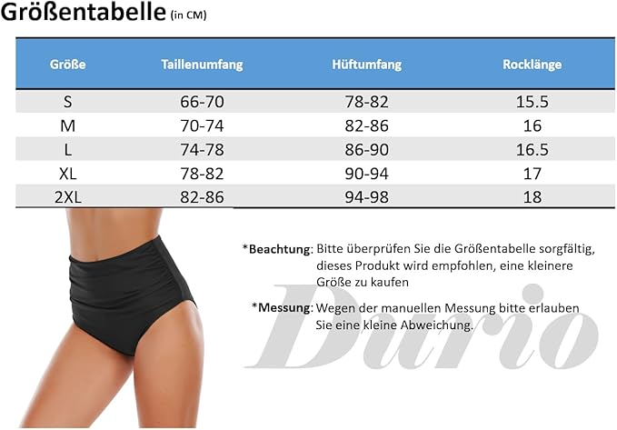 Slip de baie cu talie inalta pentru femei Durio, Bikini bleumarin, XXL [5]