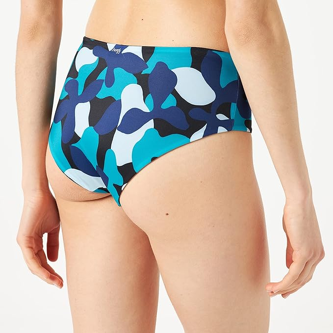 Slip de baie pentru fete Sloggi Flower Horn Mid Waist, Bikini albastru, L [2]