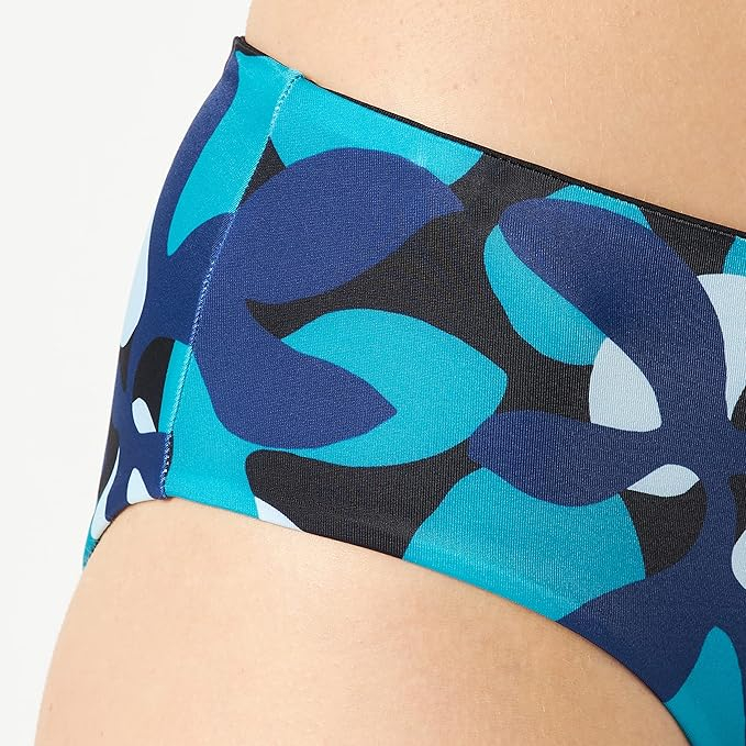 Slip de baie pentru fete Sloggi Flower Horn Mid Waist, Bikini albastru, L [3]