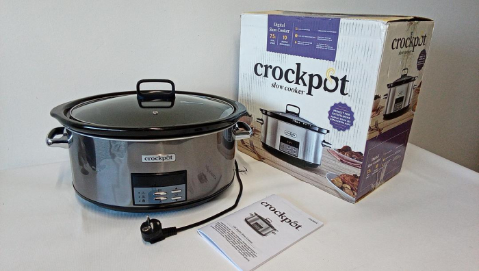 Slow cooker Crock-Pot CSC063X-01, 7.5 L, digital, vas ceramica, capac de sticla, inox [3]