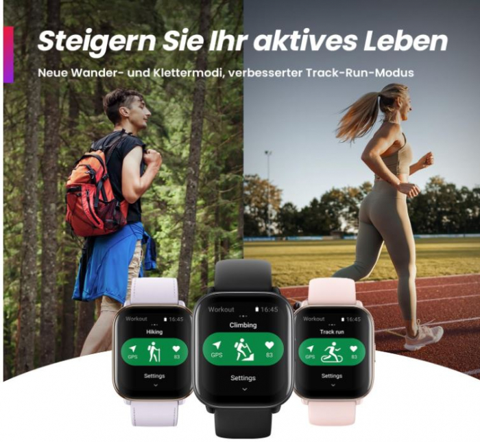 Smartwatch Amazfit Active, 1.75 inchi, baterie de 14 zile [9]