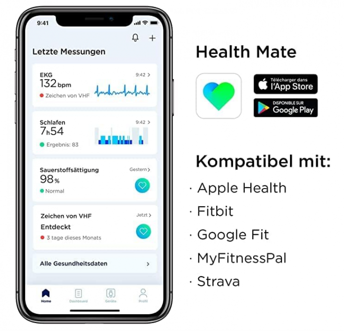 Smartwatch barbatesc Withings ScanWatch cu ECG, monitor de ritm cardiac și oximetru [5]