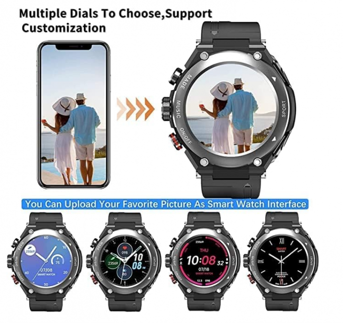 Smartwatch CISIYOO JRLinco 2 în 1 cu căști Bluetooth [4]