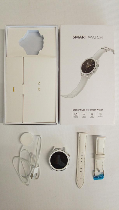 Smartwatch pentru femei SIEMORL, 1,32 inchi, Argintiu/Alb [2]