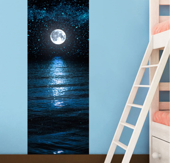 SOOOEC Autocolant adeziv fotografic PVC 77 X 200 cm (lună și stele) [2]