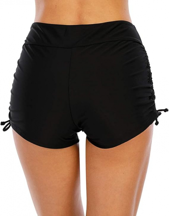 Sort de baie pentru femei Halcurt, talie inalta, negru, 2XL [5]