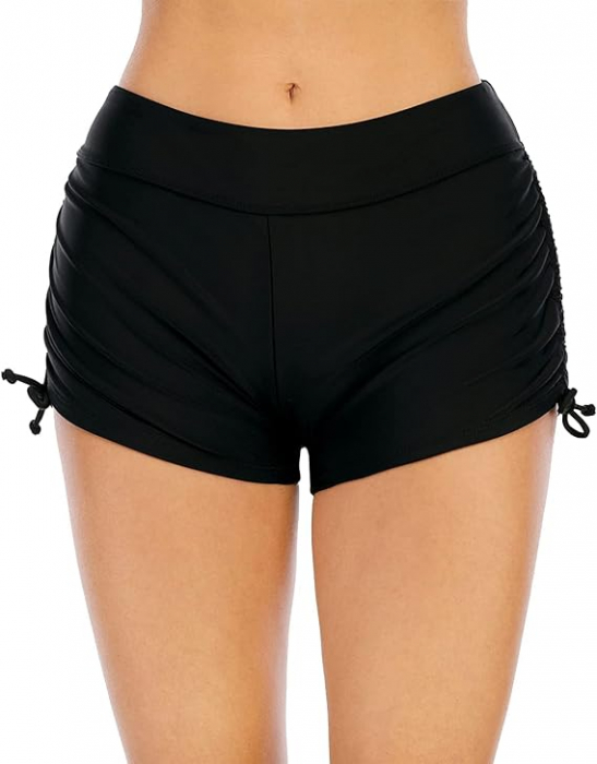 Sort de baie pentru femei Halcurt, talie inalta, negru, 2XL [3]