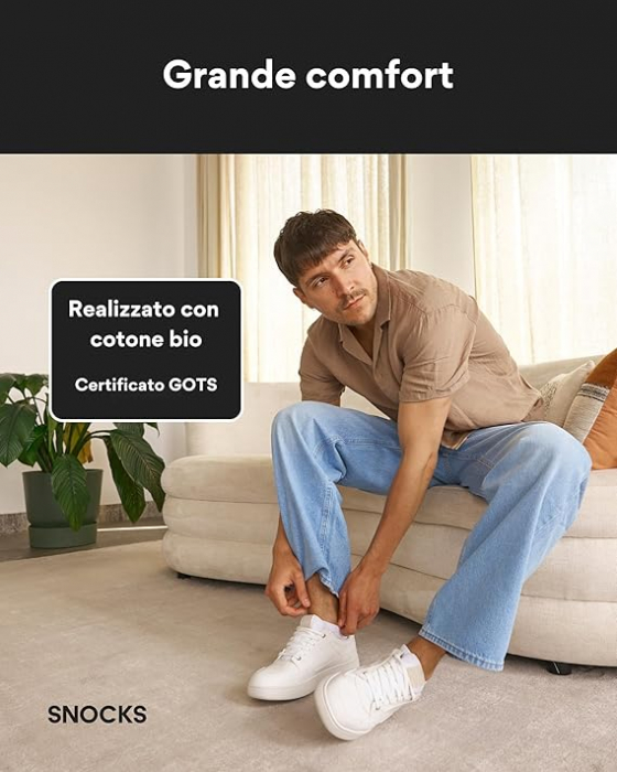 Şosete scurte unisex Snocks, Albastru închis, 39-42 [4]