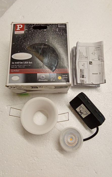 Spot incastrat Paulmann 93416 LED Cymbal 1x6.8W, IP44, dimabil, alb, 2700K [2]