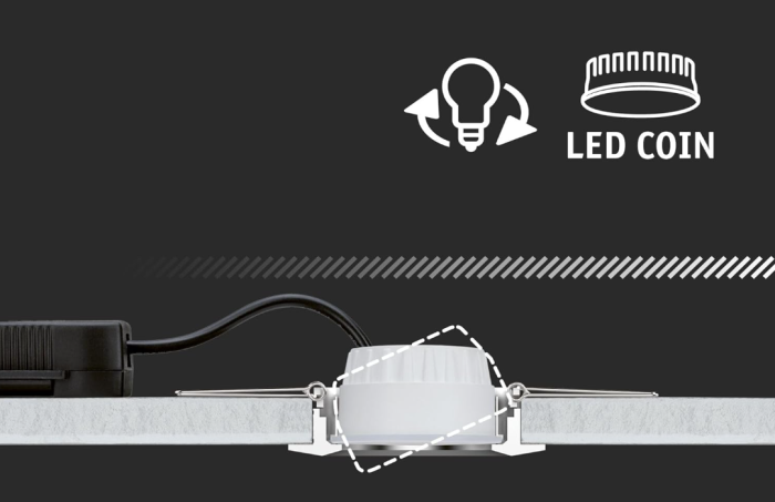 Spot incastrat Paulmann 93416 LED Cymbal 1x6.8W, IP44, dimabil, alb, 2700K [8]