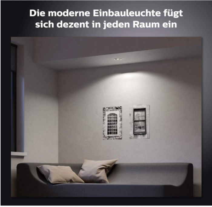 Spot LED încastrat Philips Hue White Ambiance Milliskin, 250 lm, rotund, alb [4]