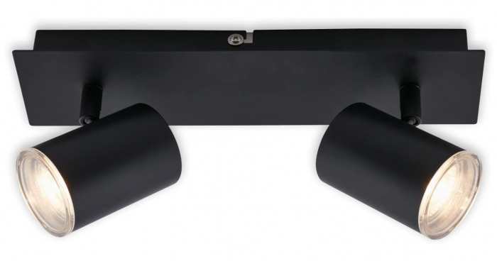 Spot pentru baie Briloner 2731-025, 2xGU10, IP44, negru [1]