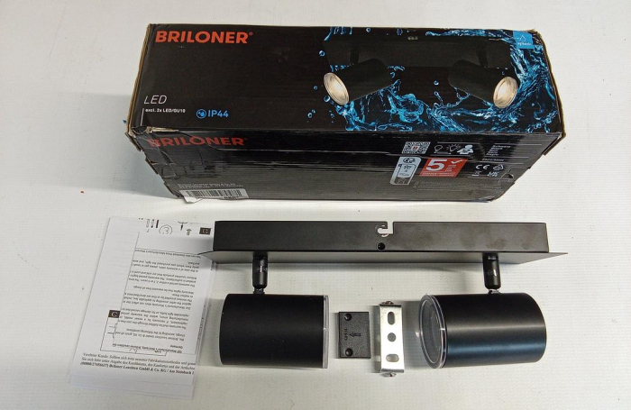 Spot pentru baie Briloner 2731-025, 2xGU10, IP44, negru [2]