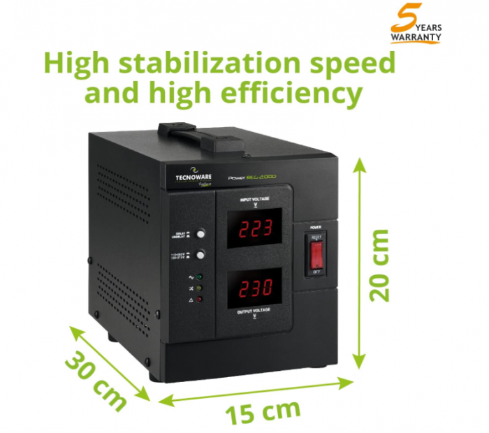 Stabilizator automat de tensiune Tecnoware Power Reg 2000VA [3]
