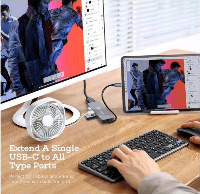 Statie de andocare NOVOO HUB Type-C 5 în 1 [4]