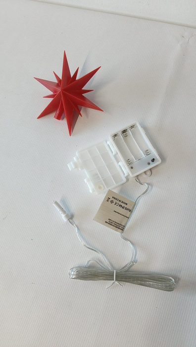 Stea de Crăciun din plastic roșu Dekohelden24 [3]