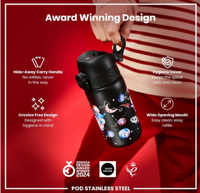 Sticla de apa pentru copii Ion8, din oțel inoxidabil, 400 ml [8]