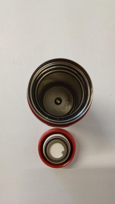 Sticla termos din otel inoxidabil Boenkush, 200 ml, fara BPA, rosu [3]