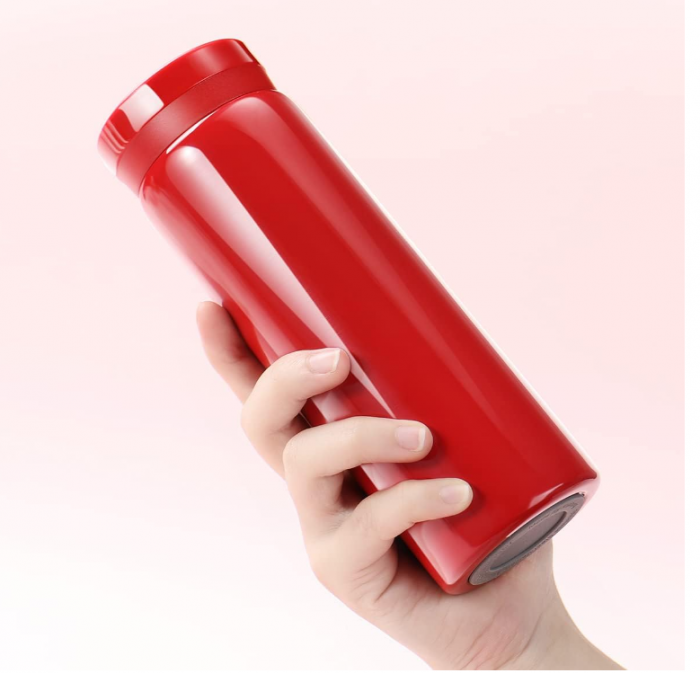 Sticla termos din otel inoxidabil Boenkush, 200 ml, fara BPA, rosu [7]