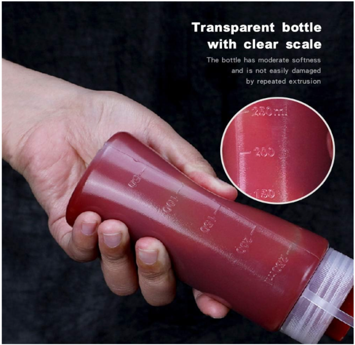 Sticle pentru sos KANOSON, 6 bucati, 250 ml, fără BPA, ketchup, sos iute, ulei de măsline [5]