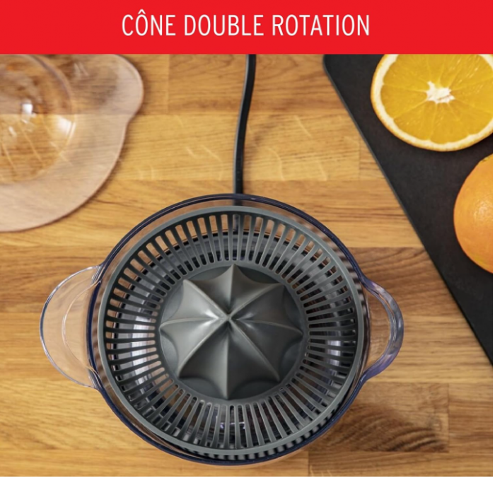 Storcator electric de citrice Moulinex PC120870 25W, 0.45L, negru [4]