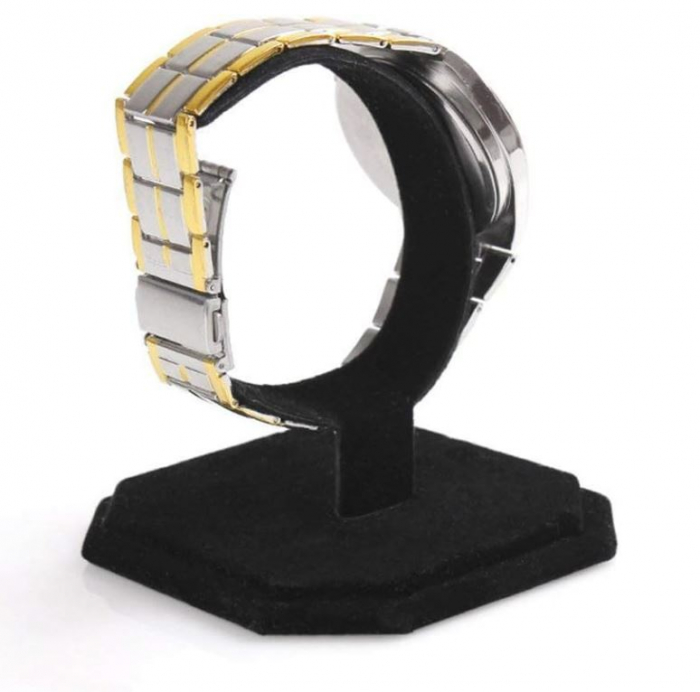 Suport ceas Tip C, din catifea neagra, UKCOCO [5]