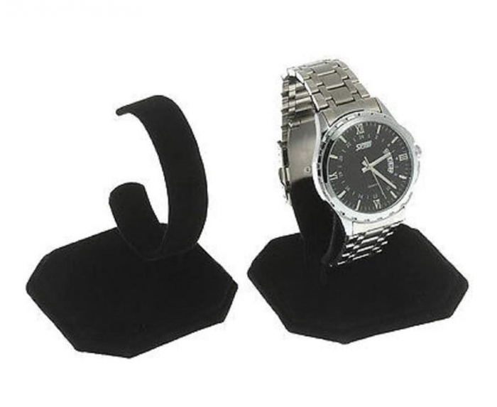 Suport ceas Tip C, din catifea neagra, UKCOCO [6]