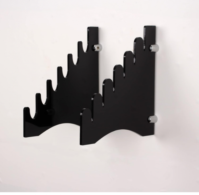 Suport de perete pentru cuțite/sabii din acril, negru [4]
