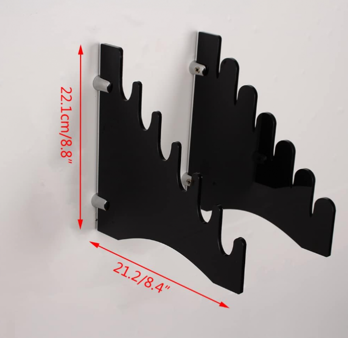 Suport de perete pentru cuțite/sabii din acril, negru [3]