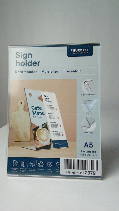 Suport meniu EUROPEL, dimensiune A5, portret [2]