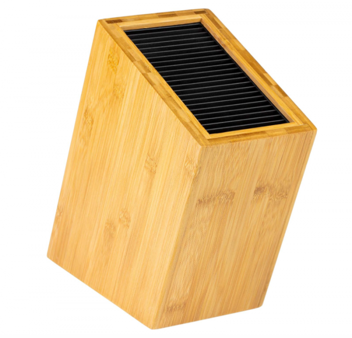 Suport pentru cuțite, Bloc universal din bambus, 20 de fante, cu lungimea lamei de până la 20 cm [1]