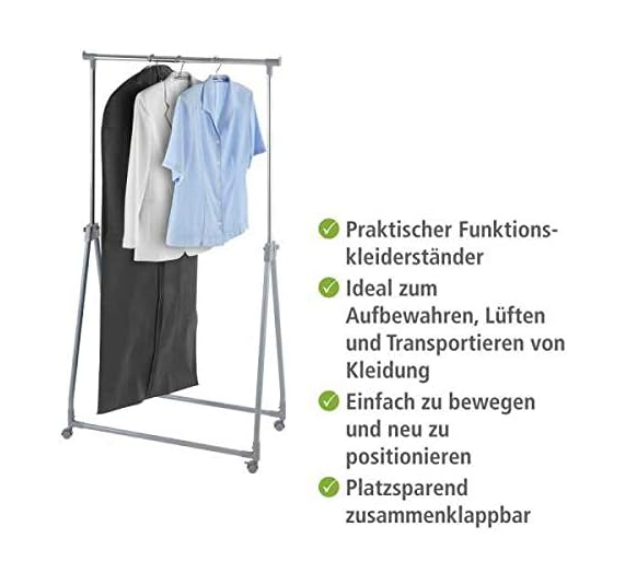 Suport pentru haine mobil WENKO, crom [6]