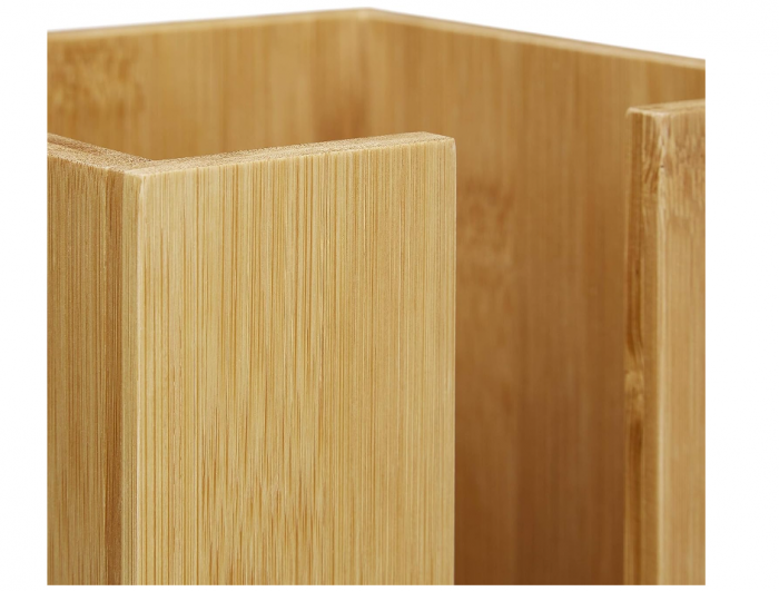 Suport pentru hârtie igienică Relaxdays, 3 role, bambus, 33 x 15 x 15 cm [7]