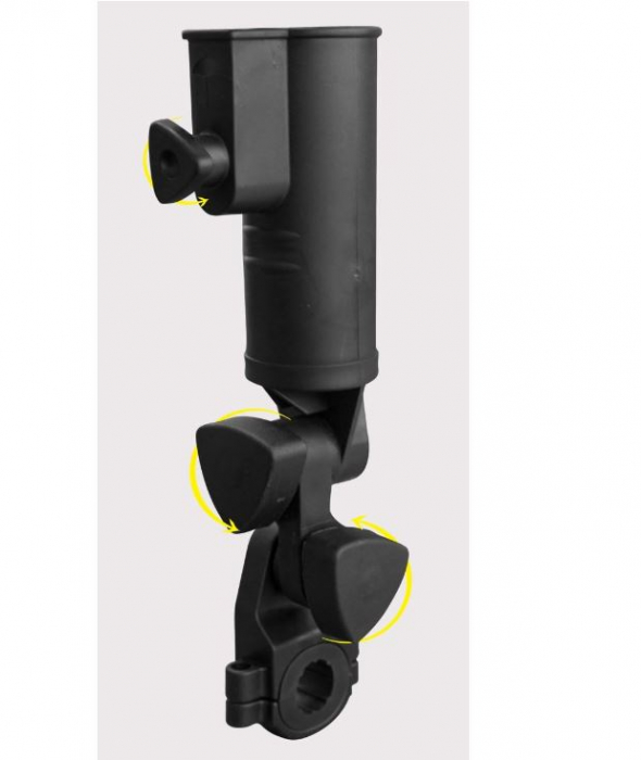 Suport pentru umbrela pentru carucior de golf Golfer's Club, universal, negru [4]