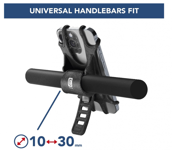 Suport telefon Cellularline Rider din silicon pentru bicicleta, Negru [4]