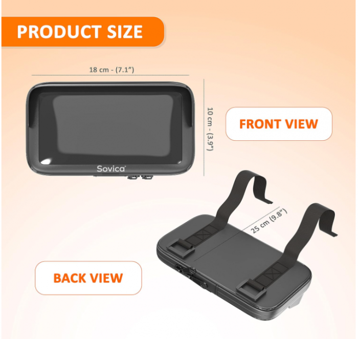 Suport telefon pentru motociclete, impermeabil, pana la 7,5" [5]