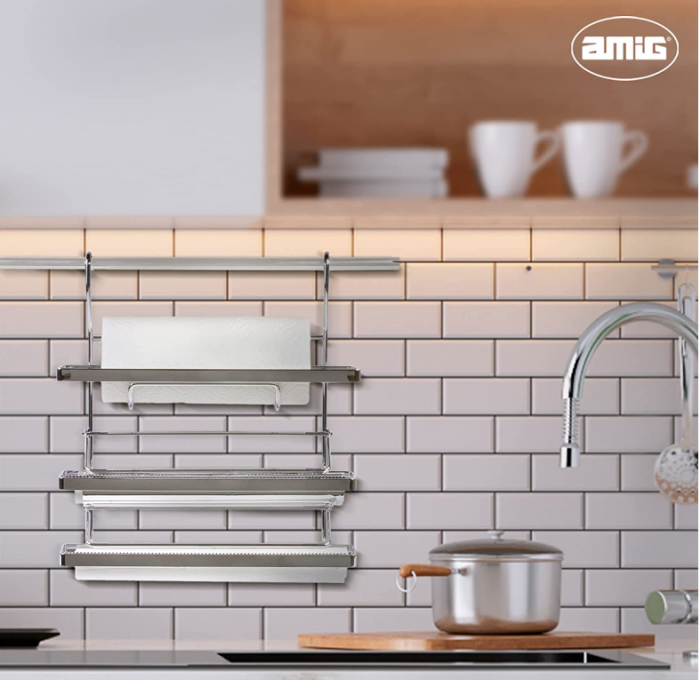 Suport triplu Amig pentru role de hartie de bucatarie de perete [3]
