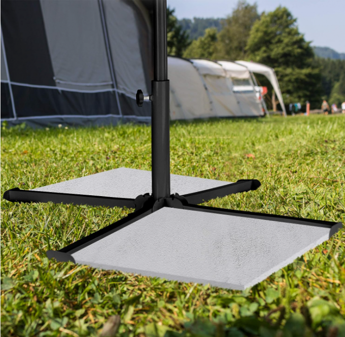 Suport umbrela Relaxdays, pentru stalpi de umbrela 25-35 mm, baza in cruce, pliabile [2]