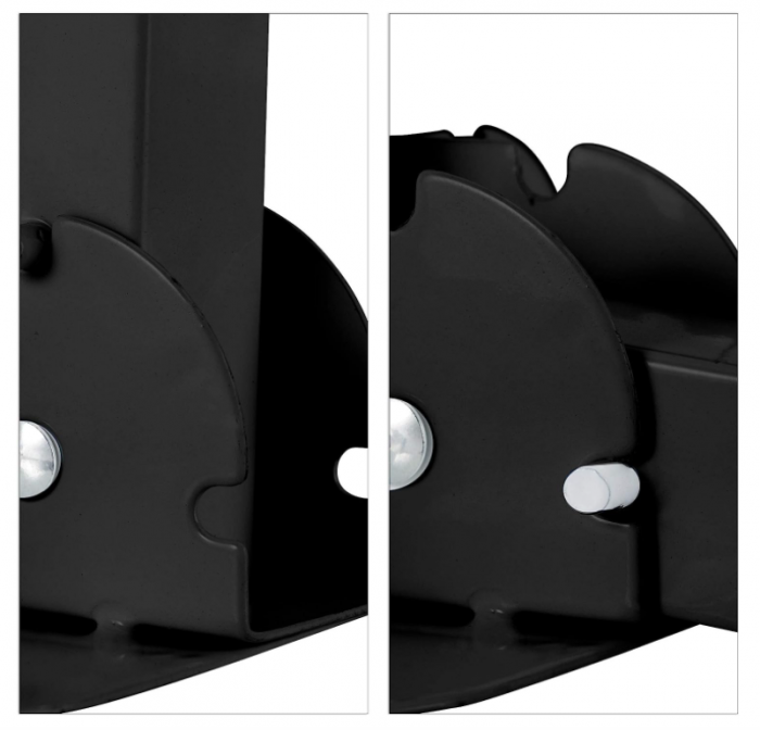 Suport umbrela Relaxdays, pentru stalpi de umbrela 25-35 mm, baza in cruce, pliabile [7]