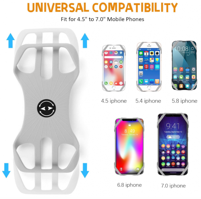 Suport universal de telefon pentru bicicletă, telefoane de 4.57 - 7 inci [4]