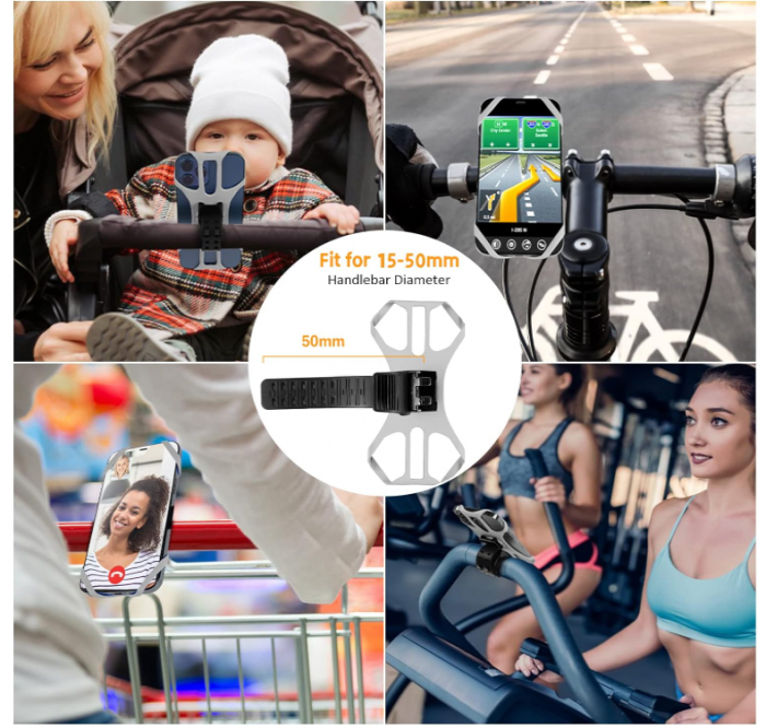 Suport universal de telefon pentru bicicletă, telefoane de 4.57 - 7 inci [8]