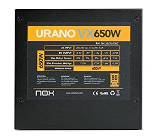 Sursa Nox Uranus VX 650W Bronze Edition 650W ATX Black Orange Drive [8]