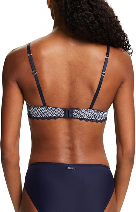 Sutien cu armatura ESPRIT Micro Print Par Classic, alb/albastru, 75B [3]
