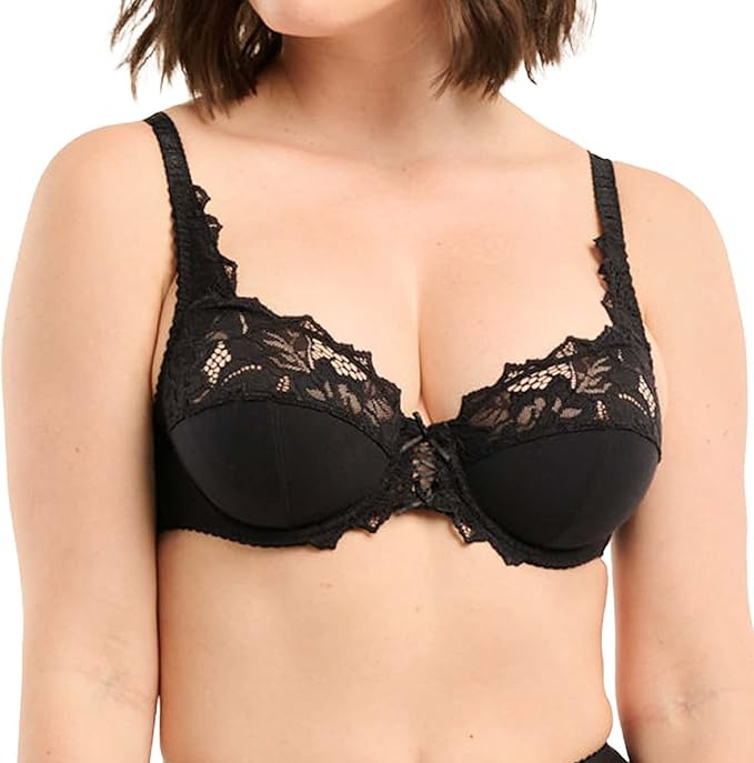 Sutien cu armatura Sans Complexe Coton D'arum, negru, 85E [1]