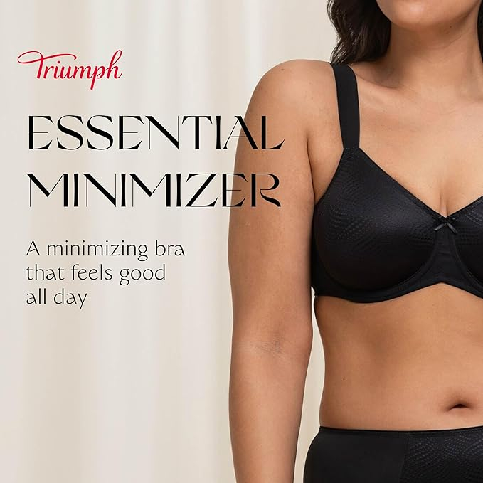 Sutien cu armatura Triumph Essential Minimizer W X, negru, 95C [3]