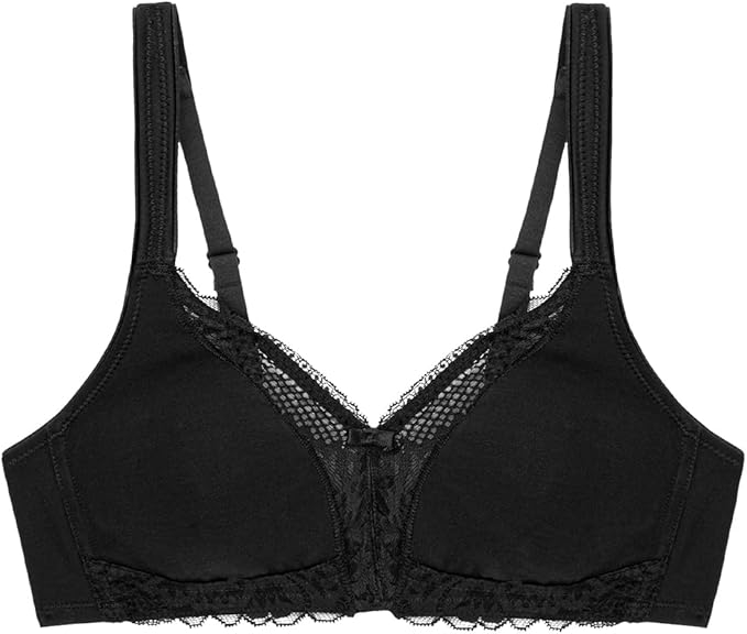 Sutien fara sarma Triumph Modern Lace+Cotton N, negru, 95C [2]
