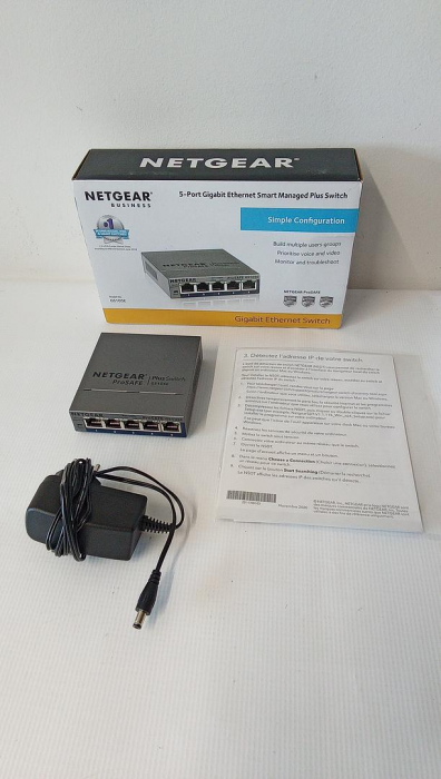 Switch Netgear GS105E-200PES, cu 5 porturi, 10/100/1000, gri [2]