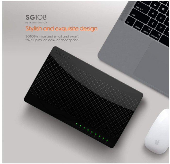 Switch TENDA-SG108, 8 porturi, negru [8]